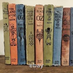 Complete 15 Antique OZ Book Collection Color Plates L. Frank Baum 1st Editions