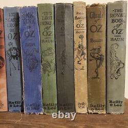 Complete 15 Antique OZ Book Collection Color Plates L. Frank Baum 1st Editions