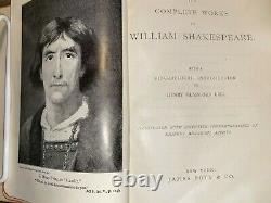 Complete Works of William Shakespeare, Antique Rare Book, Leather 1899-1904
