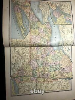 Crams Unrivaled Family Atlas of the World 1888 Antique Book Vintage Maps Rare