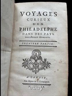 Curious Voyages To Philadelphia 1755 Antique Book Rare