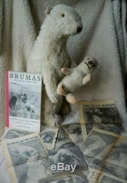 Deans Rag Book 1949 Rare Mohair Ivy & Brumas Polar Bears + Book & News Cuttings
