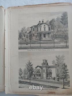 Defiance County Ohio Illustrated History Full Color Map Antique Book Rare 1883