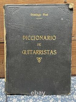 Diccionario de Guitarristas RARE Antique Spanish Guitar Music Flamenco Book