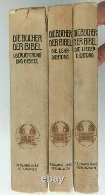 Die Bucher Der Bibel 3 Volume Set 1923 RARE German Antique Book Ephraim Lilien