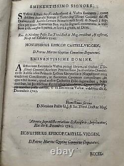 Dominic Aulisii J. C. And His Commentaries 1721 Antique Book Rare