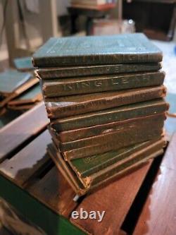 Dozen RARE TITLE Antique Little Leather Book 1920s Vintage SHAKESPEARE Lot ULTRA