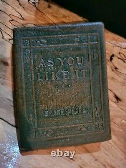 Dozen RARE TITLE Antique Little Leather Book 1920s Vintage SHAKESPEARE Lot ULTRA