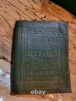 Dozen RARE TITLE Antique Little Leather Book 1920s Vintage SHAKESPEARE Lot ULTRA