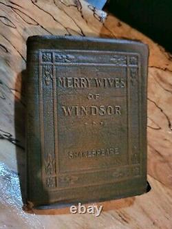 Dozen RARE TITLE Antique Little Leather Book 1920s Vintage SHAKESPEARE Lot ULTRA