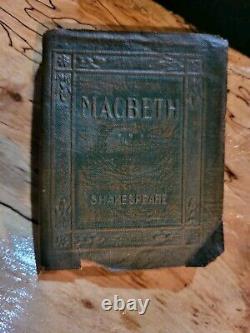 Dozen RARE TITLE Antique Little Leather Book 1920s Vintage SHAKESPEARE Lot ULTRA