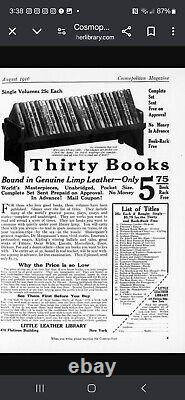Dozen RARE TITLE Antique Little Leather Book 1920s Vintage SHAKESPEARE Lot ULTRA