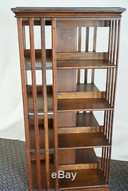 EX. RARE, ANTIQUE BOOKCASE Mission OAK REVOLVING Danners John Danner 58