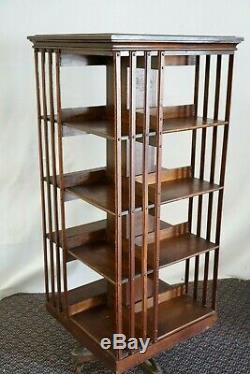 EX. RARE, ANTIQUE BOOKCASE Mission OAK REVOLVING Danners John Danner 58