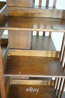 EX. RARE, ANTIQUE BOOKCASE Mission OAK REVOLVING Danners John Danner 58