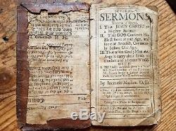 Early rare 18th c book 1715 Boston imprint sermon by Increase Mather