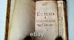 Exercitia spiritualia' Very rare Jesuit Miniature Book with 17th c. Manuscript