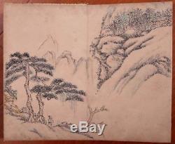 Exquisite Rare Chinese Hand Painting Landscape Book Marks HuangJun KK473