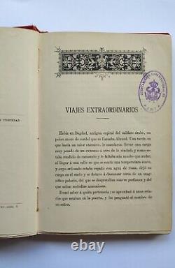 Extraordinary Travels N. Mendez Brincas And M. Angel Madrid 1876 Rare Antique Book