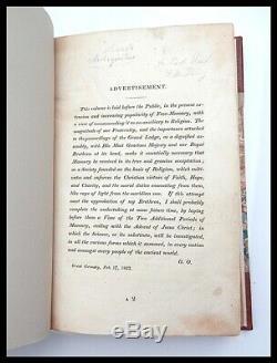 Extremely Rare Conserved Antique Masonic Georgian Book Freemasons 1823 London