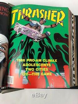 Extremely Rare Vintage Thrasher Magazine Lot 1987 Volume 7 Complete 12 Issues