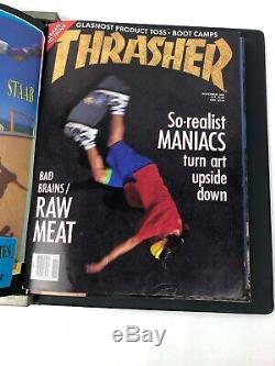 Extremely Rare Vintage Thrasher Magazine Lot 1989 Volume 9 Complete 12 Issues