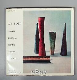 Extremely rare book De Poli by Gio Ponti Paolo De Poli enamel vases figures