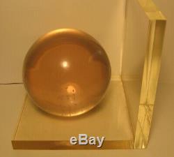 FAB! VINTAGE ITALIAN MID CENTURY MODERN LUCITE SPHERE BOOK ENDS 60's RARE