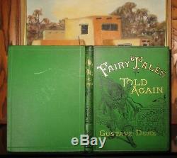 FAIRY TALES TOLD AGAIN/ GUSTAVE DORE/RARE BOOK Antique Victorian Fine Binding