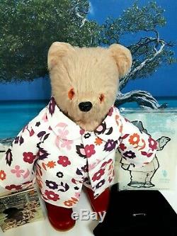Fabulous Early Paddington Stumpy Bear In Rare New Flowered Pj's + Vintage Book