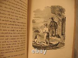 Fatherland Series Anton The Fisherman Rare Antique Old Print Man Woman Boat Book