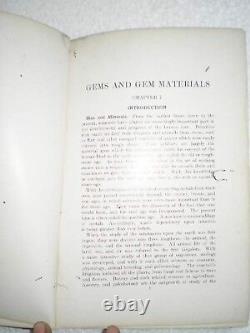Gems And Gem Materials Rare Antique Book 1939