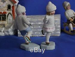 German Hertwig Heubach Snow Baby Doll House Pair 1920 Book Examples Extr Rare