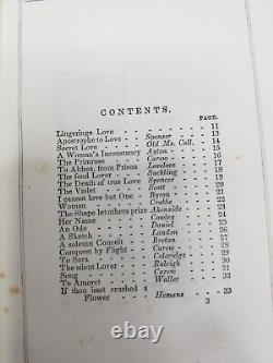 Gift of Affection a Souvenir for 1852 Collection of Poetry Antique Book Leavitt