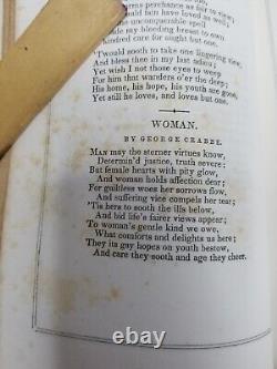 Gift of Affection a Souvenir for 1852 Collection of Poetry Antique Book Leavitt