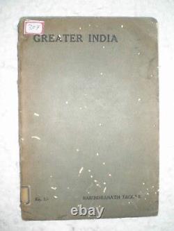 Greater India Rabindranath Tagore Rare Antique Book India 1921