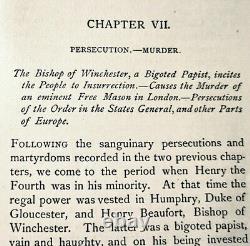 HISTORIC RARE 1885 MASONIC & KNIGHTS TEMPLAR MARTYRS TORTURE BOOK Antique Occult