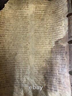 HUGE Bible Manuscript Leaf On Vellum from the 11th Century VERY RARE 1075 AD