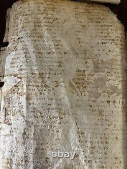 HUGE Bible Manuscript Leaf On Vellum from the 11th Century VERY RARE 1075 AD