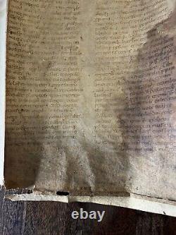 HUGE Bible Manuscript Leaf On Vellum from the 11th Century VERY RARE 1075 AD