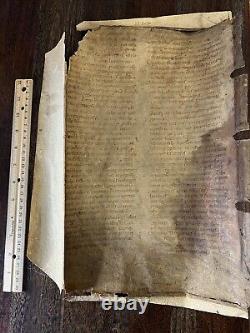 HUGE Bible Manuscript Leaf On Vellum from the 11th Century VERY RARE 1075 AD