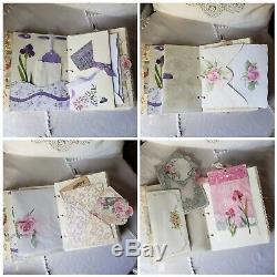 Handmade Antique Lace Embellished Junk Journal Vintage Ephemera Beautiful Art
