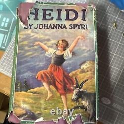 Heidi by Johanna Spyri 1915 1st Edition Antique Book Hardcover