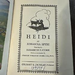 Heidi by Johanna Spyri 1915 1st Edition Antique Book Hardcover