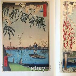 Hiroshige Utagawa Art Book One Hundred Famous Views of Edo Rare Vintage