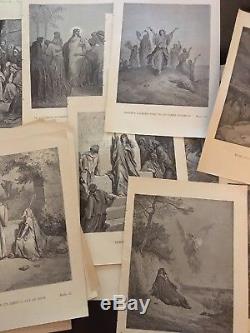 Huge Lot 85 Antique Dutch Book 1887 Gustave Dore Illustrations Biblical Rare