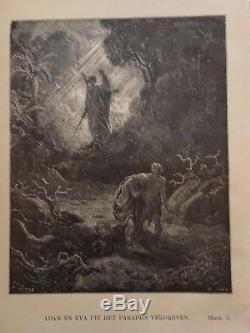 Huge Lot 85 Antique Dutch Book 1887 Gustave Dore Illustrations Biblical Rare