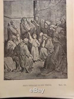 Huge Lot 85 Antique Dutch Book 1887 Gustave Dore Illustrations Biblical Rare