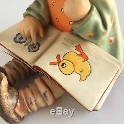 Hummel Book Worm Little Girl Reading Large 9 Tall Rare Antique Vintage Germany