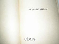 India And Democracy-sir George Schuster Rare Antique Book 1941